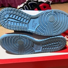 NIKE ダンク　水色ホワイト　ハイの画像