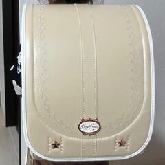 【新品】最新 女の子ランドセル ユニコーンモデル 高級 パール生地 6年保証 特典付 全国送料無料 スクールバック 小学生通学カバン ベージュ×ホワイトの画像