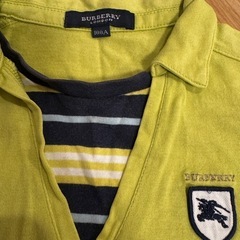 Burberry ライムグリーン ポロシャツ100cmの画像