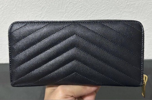 【掲載終了】SAINT LAURENT サンローラン358094 BOW01 1000モノグラム フルジップウォレット財布