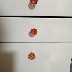美品ニトリピンクパール学習机勉強机猫脚ピンクダイアの画像