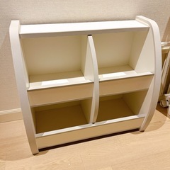 おもちゃ収納棚　スポンジ付き　ホワイトの画像