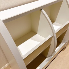 おもちゃ収納棚　スポンジ付き　ホワイトの画像