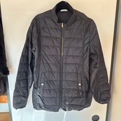 adidas メンズ ナイロンダウン L 黒