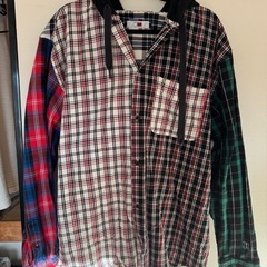 TOMMY HILFIGER トミー フード付きシャツ XL