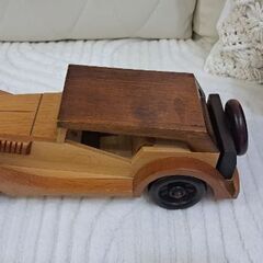 車のオブジェ(木製品)