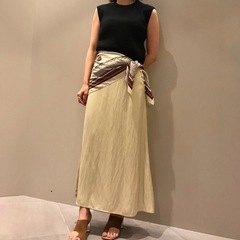 FRAY I.D. サテンローフレアスカート ロング 1