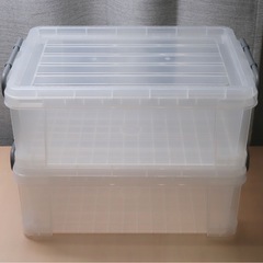 JEJアステージ NCボックス13 バックルコンテナ クリア 日本製 2個（美品）の画像