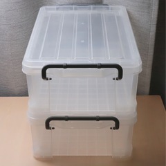 JEJアステージ NCボックス13 バックルコンテナ クリア 日本製 2個（美品）の画像