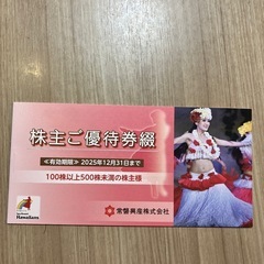 常磐興産 スパリゾートハワイアンズ 株主優待券綴（一式）