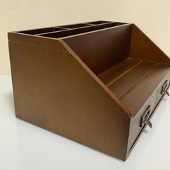 アンティーク調木製棚 シェルフ 引き出し 収納の画像
