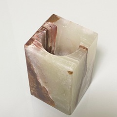 天然石 ペン立て 小物入れ オブジェの画像