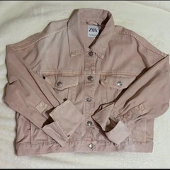 ZARA デニム Gジャン・スカート ピンク セットの画像