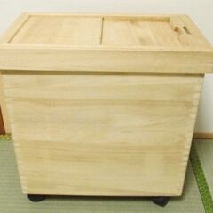 ■■■桐製米びつ　20kg用　キャスター付き■■■