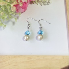 ピアス3点セット『ブルー系』おまけ付きの画像