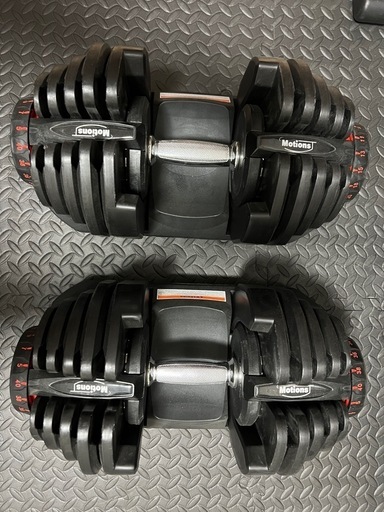 【セット売り②】モーションズ　可変式ダンベル 40kg 2個セット 可変式ダンベル 40kg×2個 HG-AJDB03-2 | トレーニング,ダンベル