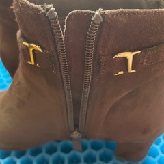 リボン付きブラウンショートブーツ（Sサイズ）『おまけ付き』の画像