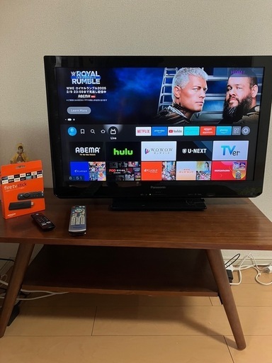 32inch テレビ+fivetvStick+テレビ台