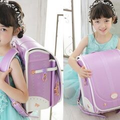 【新品】大人気 女の子ランドセル ユニコーンモデル 大容量 軽量 6年保証 全国送料無料 スクールバック 小学生通学カバン パープル②の画像