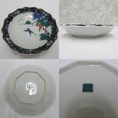 九谷焼 食器 九谷永泉  銘々皿 中皿 取り皿 花鳥絵図 5枚組 【キモノオフ野々市若松店】の画像