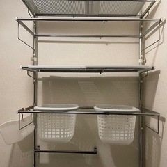  【2月17日または20日AM引取のみ】ランドリーラック　縦横伸縮　組み替え自由　引き取りのみの画像