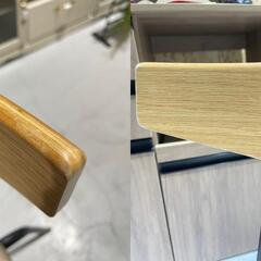 ★ダイニングチェア★イス デザインチェア W43cm スチールフレーム+ウッド+ファブリック 布 モダン オシャレ インテリアの画像