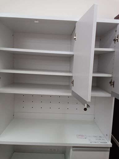 ☆ジモティ割あり☆ レンジボード ホワイト H183×D42×W90 クリーニング済み MT3614 (リユースのサカイ水戸)  水戸の収納家具《食器棚、キッチン収納》の中古あげます・譲ります｜ジモティーで不用品の処分