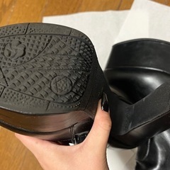 Mafmof（マフモフ）ボリューム厚底ストーム太ヒールストレッチブーツ Mサイズ　の画像