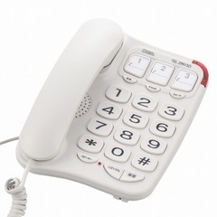 オーム電機 TEL-2991SO-W シンプルシニアホン ホワイト