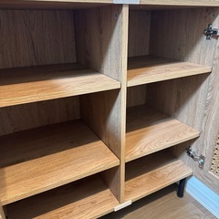 ラタン調キャビネット　幅75 LOWYAの画像