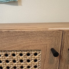 ラタン調キャビネット　幅75 LOWYAの画像