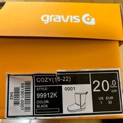 gravisグラビス COZYコージー ボアブーツ　ブラック　20㎝の画像