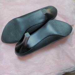 ユニクロ　レディースハイヒールパンプス　ブラック　25.0cm　大きなサイズの画像