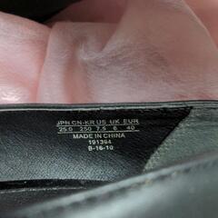 ユニクロ　レディースハイヒールパンプス　ブラック　25.0cm　大きなサイズの画像