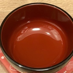 未使用 会津塗 RISURU ちょっとオシャレな塗り小どんぶり 多摩信用金庫 りする 食器 丼の画像