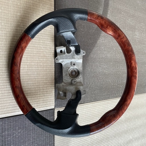 エブリィ　ガングリップ　ステアリング　茶木目