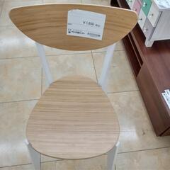 新生活応援セール！★ジモティ割あり★  椅子 ナチュラル×ホワイト H80×D49×W46 クリーニング済み OJ7737の画像