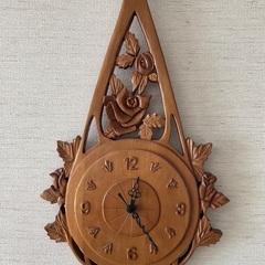 木彫り 時計 木工品