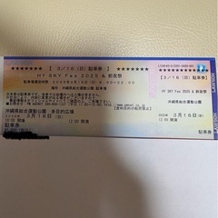 HYスカイフェス2025 3/16日曜日　駐車券1台　