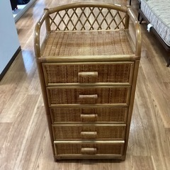 ラタンチェスト【町田市再生家具】　243015の画像