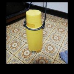 黄色プラスチック水筒　タイガー　魔法瓶　昭和レトロ　レトロ水筒