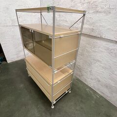 MUJI】 無印良品 スチールユニットシェルフ ① ガラス開き戸