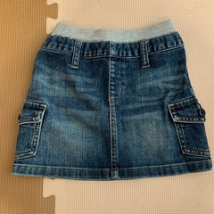 子ども服　デニム生地 スカート　100サイズの画像