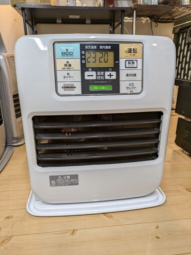 K 【16年製】コロナ  石油ファンヒーター 石油ストーブ 上部にへこみあり 側面にシール跡があり
