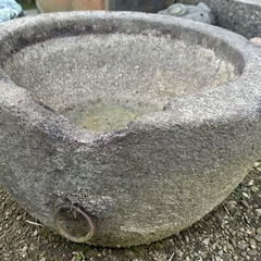 手水鉢　水鉢　庭　ガーデニング　メダカ鉢　金魚鉢　水盤　石材の画像