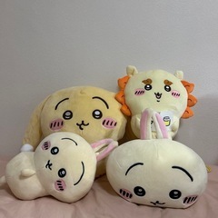 うさぎとシーサーのぬいぐるみ