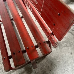 コカコーラ　木製　アウトドアベンチの画像
