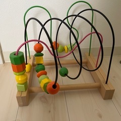 木製ビーズコースター カラフル　IKEA
