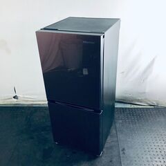 ID:rg220086 ハイセンス Hisense 冷蔵庫 一人暮らし 中古 2018年製 2ドア 134L ブラウン ファン式 右開き HR-G13A-BR  【リユース品：状態A】【送料無料】【設置費用無料】