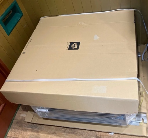 家財便Dランク【新品未開封】三菱　ストレートシロッコ　ファン 厨房用 BFS-450TX2  防振吊金具　PS-30BK2 (重量77kg)